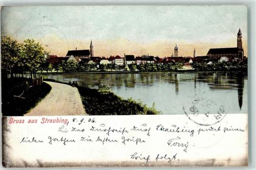Straubing 1906 Lithographie