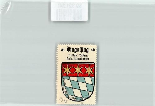 Dingolfing Wappen Kaffee Hag Nr. 10 ca. 1920-1940 Drei Sterne