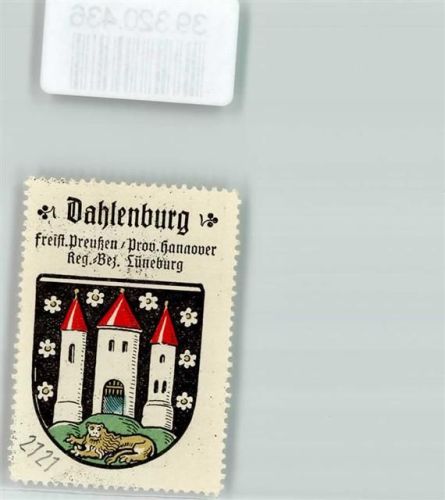 Dahlenburg Wappen Kaffee Hag ca. 1920-1940 Drei Türme Goldener Löwe