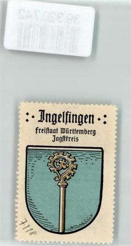 Ingelfingen Wappen Kaffee Hag ca. 1920-1940 Bischofstab