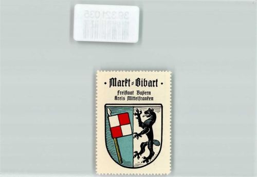 Markt Bibart Wappen Kaffee Hag Nr. 46 ca. 1920-1940 Schwarzer Biber
