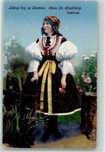 Uherské Hradiste Lidovy kroj ze Slovacka Velehrad Frau Tracht