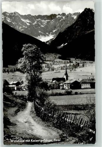 6344 Walchsee Foto AK Kaisergebirge Kirche