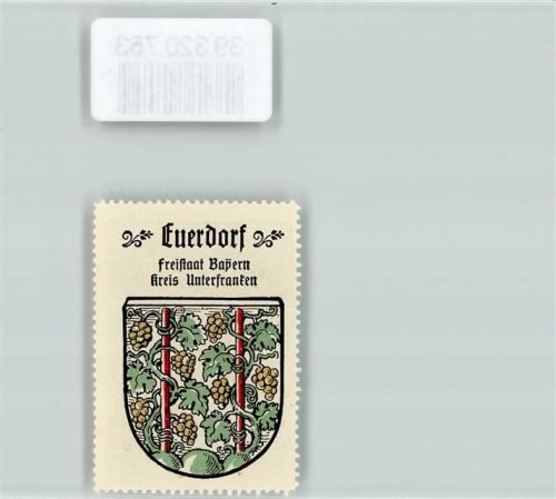 Euerdorf Wappen Kaffee Hag Nr. 16 ca. 1920-1940 Weintrauben