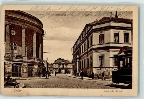 Sedan 1917 Theater Stadthaus Justizpalast Tram Platz Du Rivage