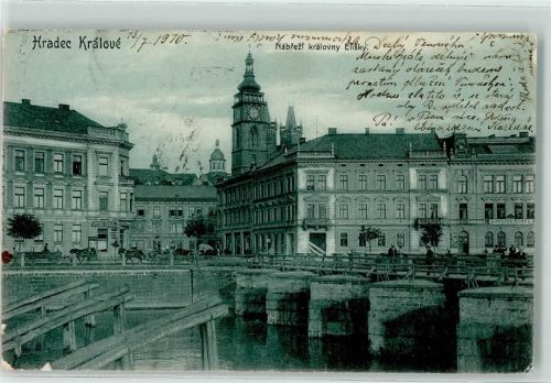 Hradec Kralove 1910 Nabrezi kralovny Elisky