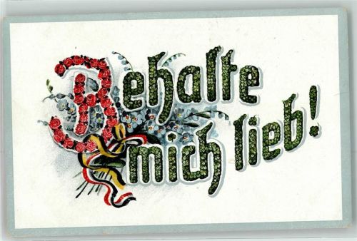Behalte mich lieb Kleeblätter Vergissmeinnicht Rosen SVD Nr.6122-6