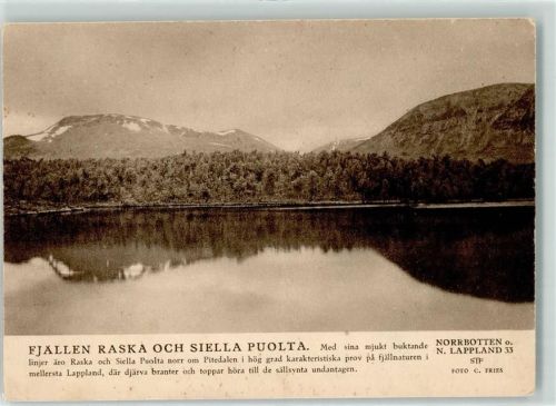 Fjällen Raska och Siella Puolta Lappland Norrbotten
