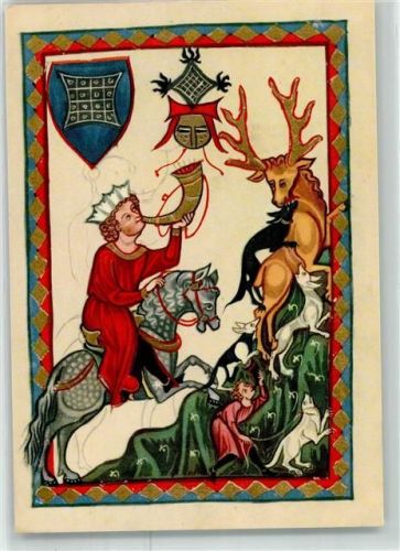 Der von Suneck Hirsch Wappen Hunde Verlag Klein Serie 28 Nr.K766