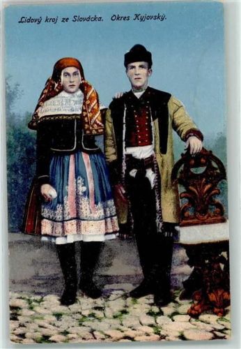 Lidovy kroj ze Slovacka Okres Kyjovsky Mann Frau Tracht