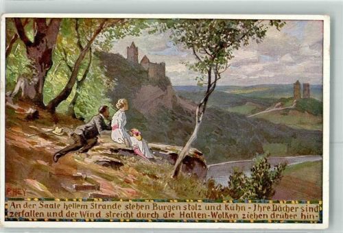 Volksliederkarte Nr. 44 An der Saale hellem Strande VDA