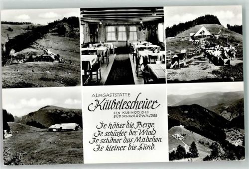 Münstertal Gasthaus Kälbelescheuer Gaststube Rinderalmabtrieb
