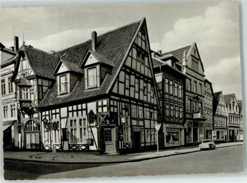 Detmold Krumme Straße Ecke Lange Straße Gasthaus Fachwerk