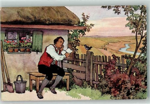 1911 Volkslied Das Vöglein Tracht DO Nr.20894-5