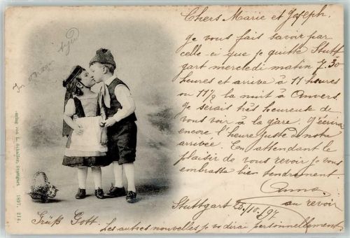 Tracht Kinder Verlag Schaller Nr.214 Vorläufer 1897 Lithographie