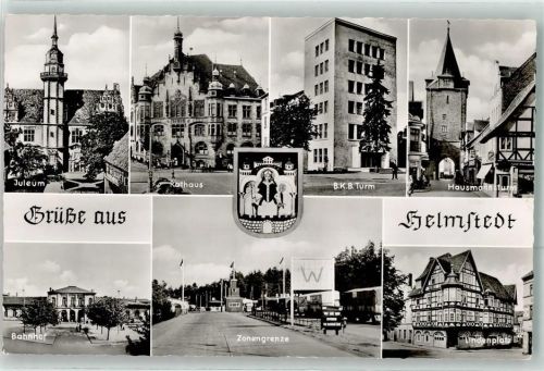 Helmstedt Juleum Rathaus B.K.B.Turm Hausmannsturm Bahnhof Zonengrenze Lindenplatz