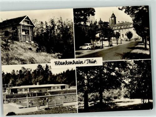 Blankenhain Waldhütte am Hirschruf Rathaus Waldbad Auto Litfaßsäule