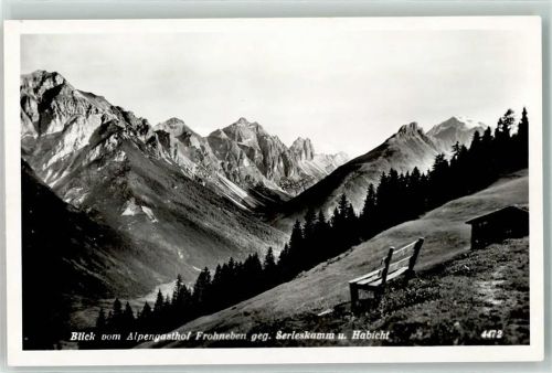Fulpmes Blick vom Alpengasthaus Frohneben gegen Serleskamm u. Habicht