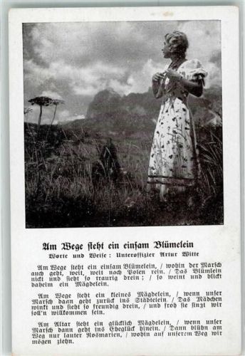 Am Wege fleht ein einsam Blümelein