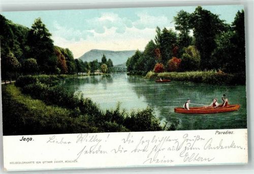 Jena Das Paradies Ruderboot Verlag Ottmar Zieher-München