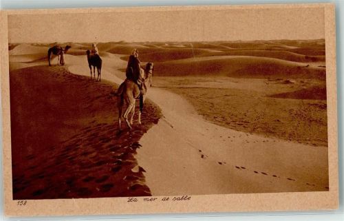 Editeurs Landrock & Lehnert Nr. 158 - La mer de sable Kamele in der Wüste