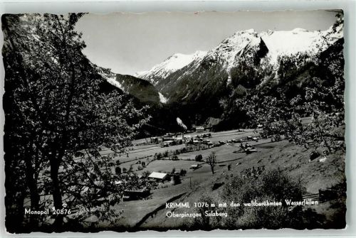 Schönangerl Kriimml 1076 m Wasserfall Oberpinzgau Salzburg 50 Jahre Stempel