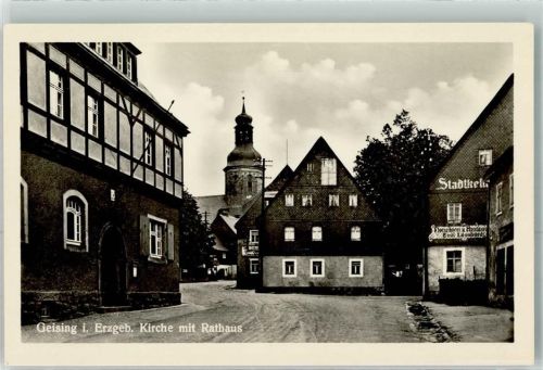 Geising Kirche mit Rathaus