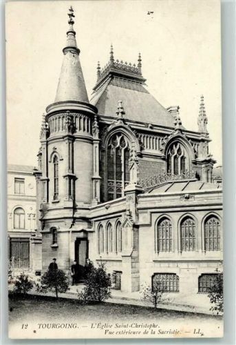 Tourcoing l`Eglise Saint Christophe vue exterieure de la Sacristie