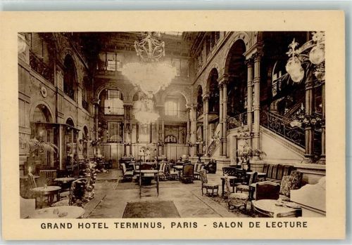 Paris Grand Hotel Terminus Salon de Lecture Rue St. Lazare