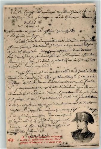 Nr. 43 Note de Bonaparte Napoleon anno 1795 Politik