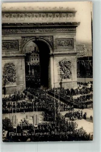 Paris 1919 Fete de la Victorie 14.Juli Arc de Triomphe