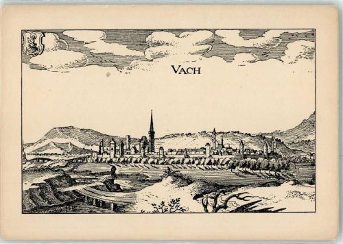 Vacha Stadt um 1650 Kupferstich Merian