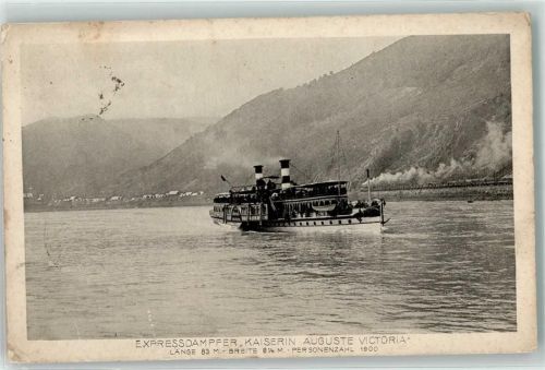 1922 Köln-Düsseldorfer Rheindampfschiffahrt , Dampfer Kaiserin Auguste Victoria AK