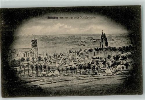 Soissons 1916 Blick aus einer Schießscharte