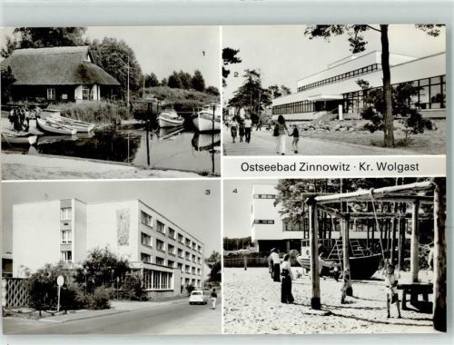 Zinnowitz Bootshafen am Achterwasser Erholungsheim Roter Oktober der IG Wismut Kinderspielplatz des Ferienheimes Roter Oktober der IG Wismut