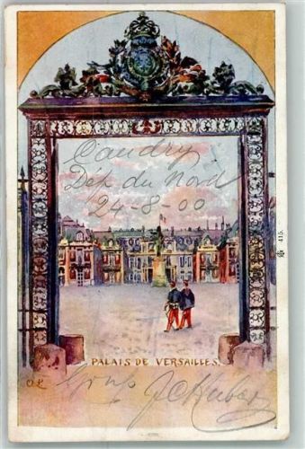 Versailles 1900 Palais de Versailles sign. O.L.