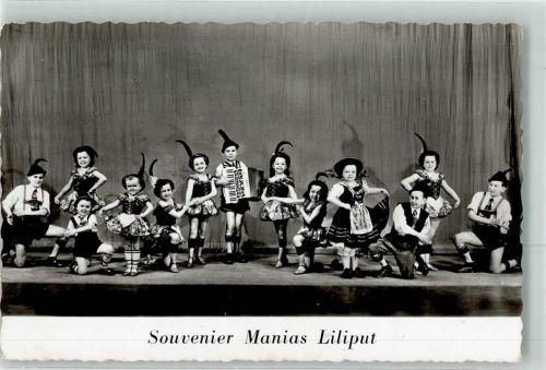 Musikgruppe Tracht Akkordeon Manias Liliput Stempel Zirkus Hagenbeck