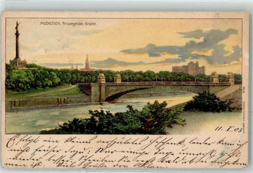 München 1903 Prinz Regenten Brücke