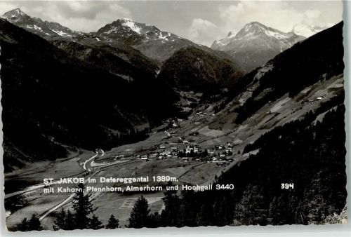 Oberrotte St. Jakob im Defereggental mit Kahorn Pfannhorn Almerhorn u. Hochgall nur Scan beschnitten