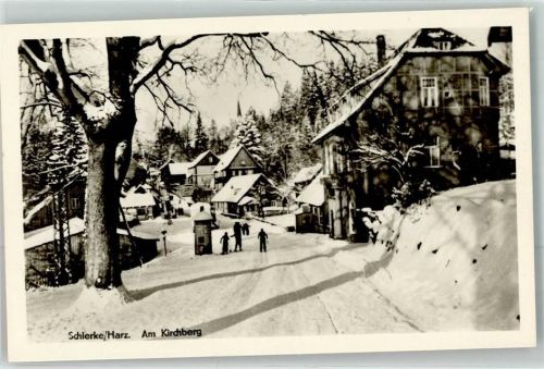 Schierke Winter am Kirchberg Litfaßsäule