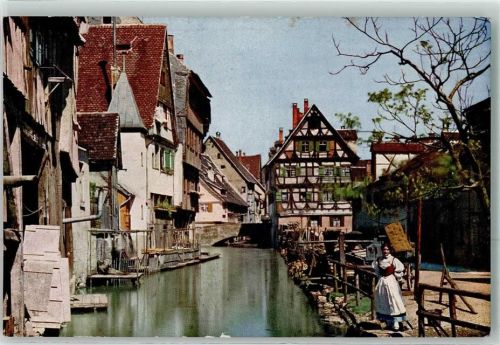 Ulm Altes Haus an der Blau Tracht