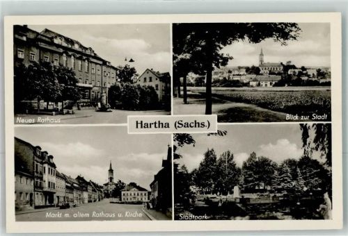 Hartha Neues Rathaus Martkt Altes Rathaus Stadtpark