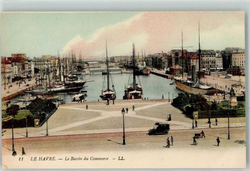 Le Havre le Bassin du Commerce Schiff Oldtimer