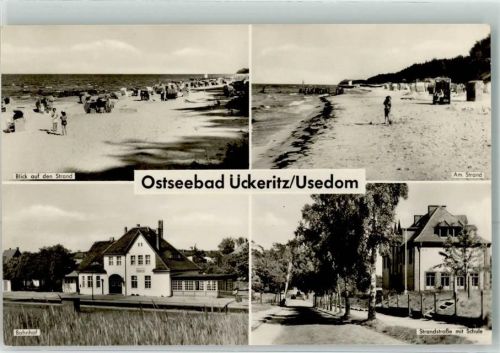 Ückeritz Bahnhof Strandstraße mit Schule Strandleben