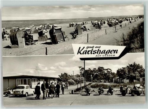 Karlshagen Strandleben Motorräder Trabant