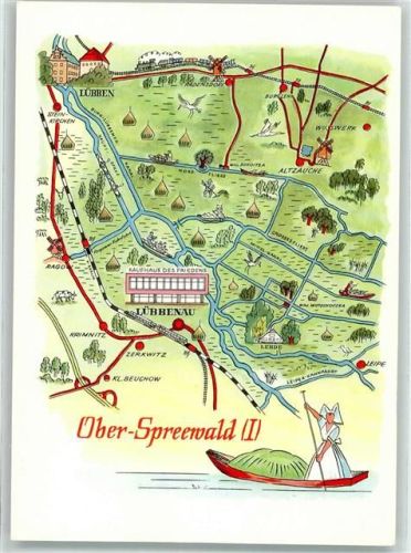 Lübbenau Ober Spreewald I Landkarte