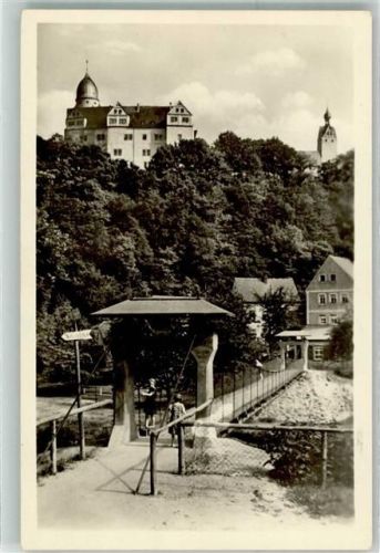 Rochsburg Schloß Rochsburg Hängebrücke