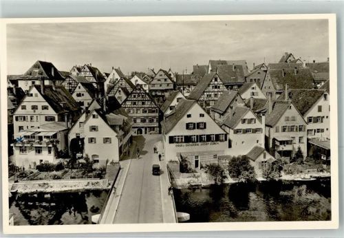 Riedlingen Donaubrücke mit Altstadt Engel-Drogerie