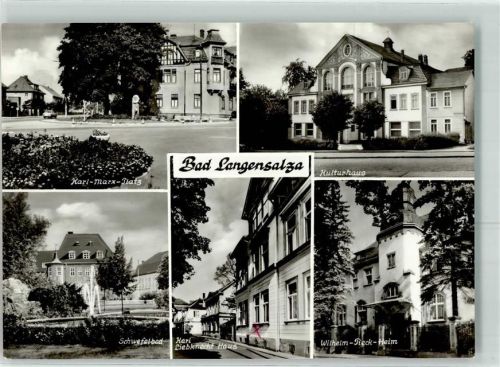 Bad Langensalza Schwefelbad Karl Marx-Platz Kulturhaus Karl Liebknecht-Haus