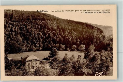 Salmchateau das Ambleve-Tal in der Nähe seines Zusammenflusses mit dem Salm und dem Hotel Vieux Moulin Trois- Ponts Ort lt. Recherche